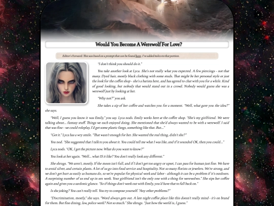 s/WouldYouBecomeAWerewolfForLove screenshot