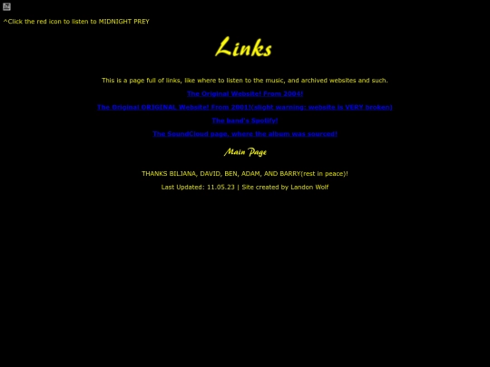 links screenshot