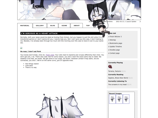 test page/blog screenshot
