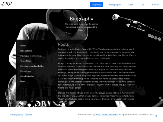 biography screenshot
