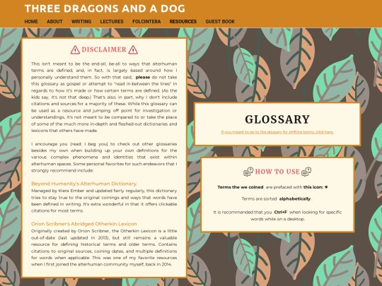 Glossaries/Main-Glossary screenshot