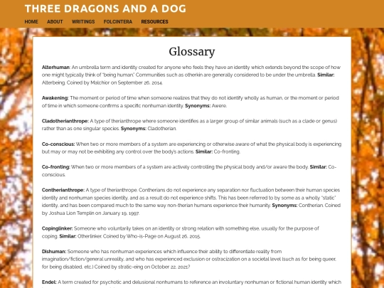 Glossary screenshot