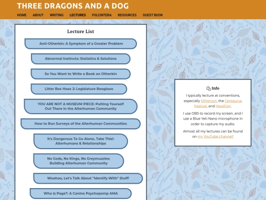 Lectures screenshot