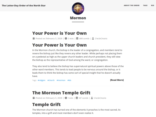 tags/mormon/page/2 screenshot