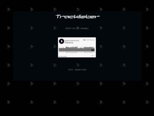 tracklister/tracklister screenshot