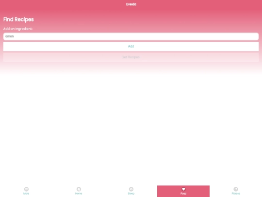 Evexia/recipe screenshot