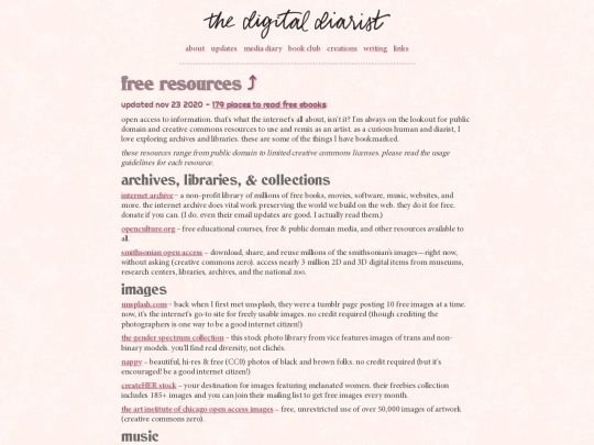 links/free-resources screenshot