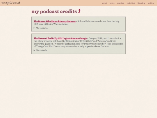 listening/podcasts/credits screenshot