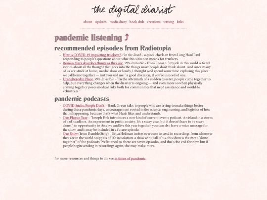 listening/podcasts/pandemic-listening screenshot
