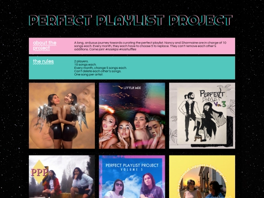 perfectplaylistproject screenshot