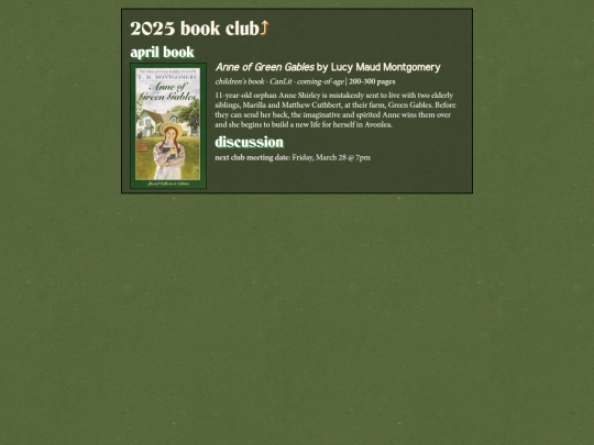 reading/bookclub/2025/anneofgreengables screenshot
