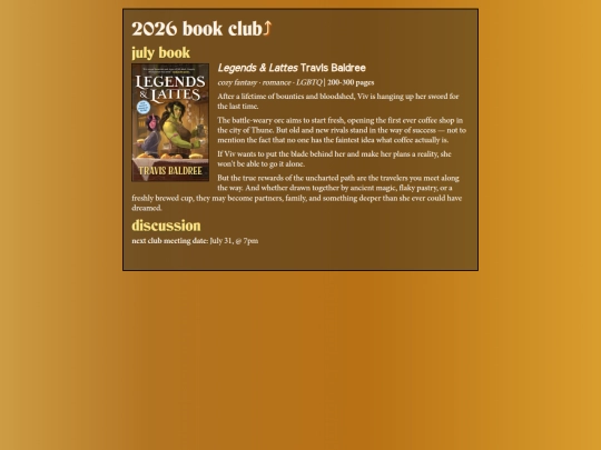 reading/bookclub/2026/legendsandlattes screenshot