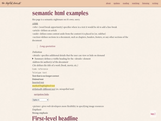 semantics screenshot