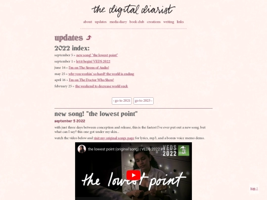 weblog/updates2022 screenshot