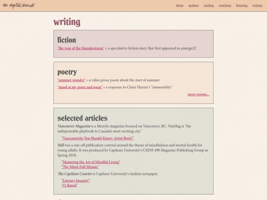 writing screenshot