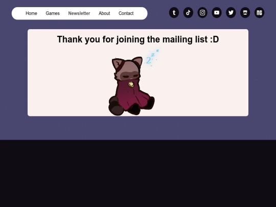 newsletter/thankyou/thank_you screenshot