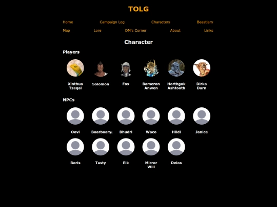 characters/characters screenshot
