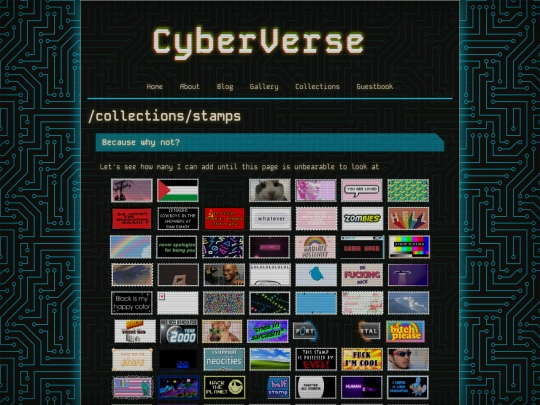 collections/stamps screenshot