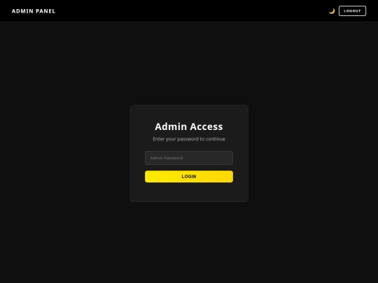 admin screenshot