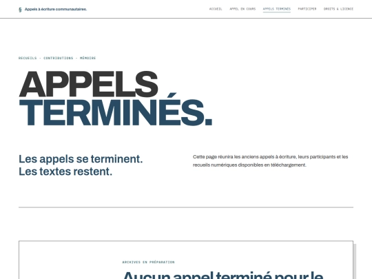 appels-termines screenshot