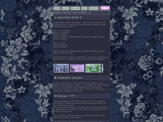 gaming.journal screenshot