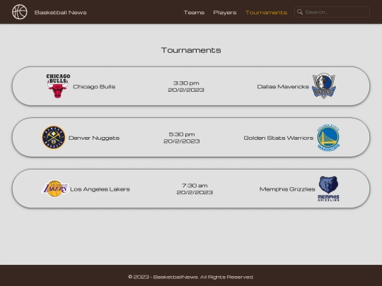 tournaments screenshot