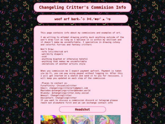 commission info/commission info screenshot