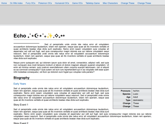 oc wiki/character echo screenshot