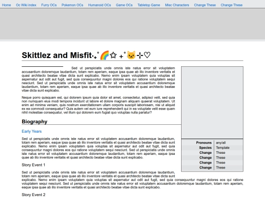 oc wiki/character skittlez and misfit screenshot