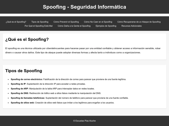 Spoofing screenshot
