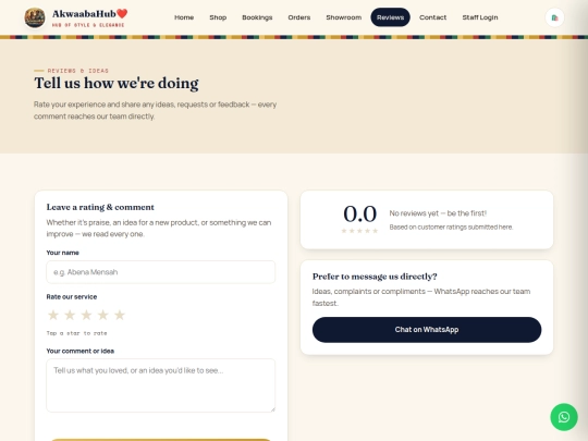 reviews screenshot
