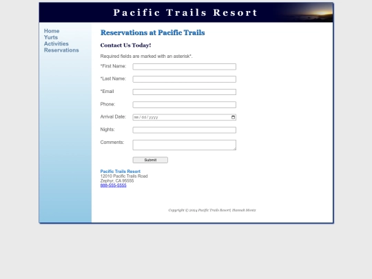 webd152/chapter12/ch12pacific/reservations screenshot
