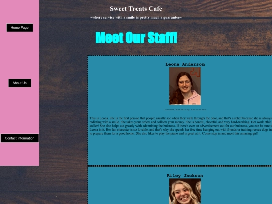 staffpage screenshot