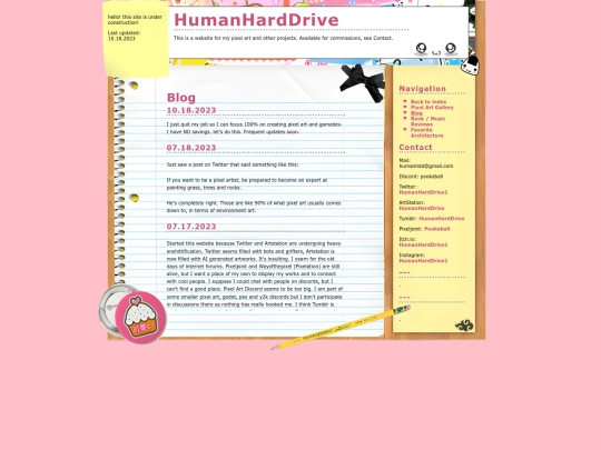 blog screenshot