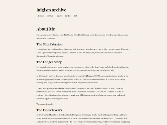 pages/about screenshot