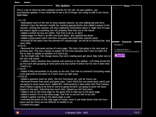 site_updates screenshot