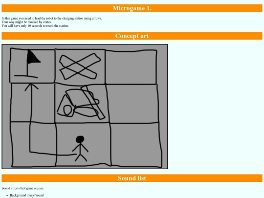 WarioWare1PrototypeWebPage screenshot