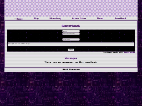 guestbook screenshot