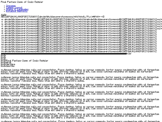 webfontkit/final-fantasy-dawn-of-souls-demo screenshot