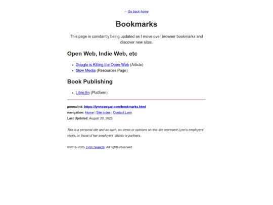 bookmarks screenshot