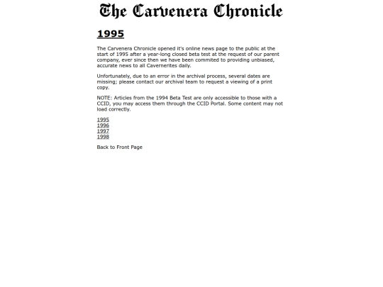 Carvenera/Carvenera Chronicle/Archives/1995 screenshot