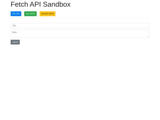 Fetch API screenshot