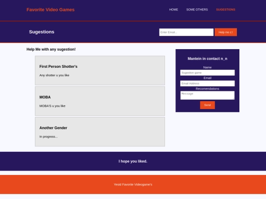 WEB page/sugestions screenshot