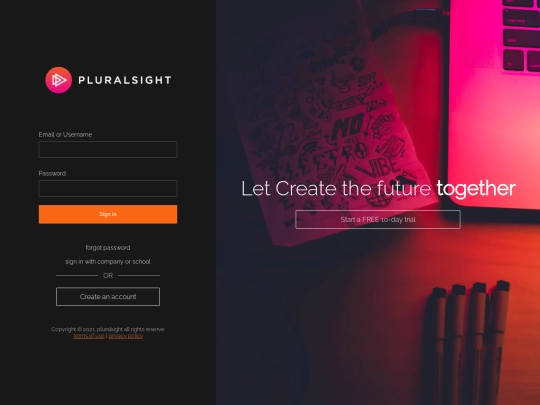 pluralsight page screenshot
