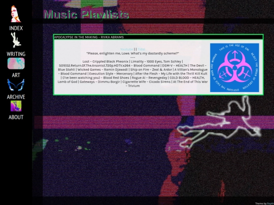 blogposts/playlists screenshot