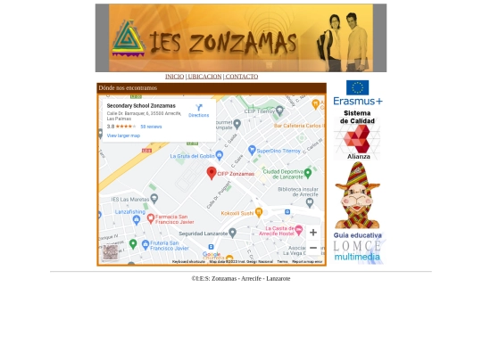 pagina zonzamas/pag/ubiacion screenshot