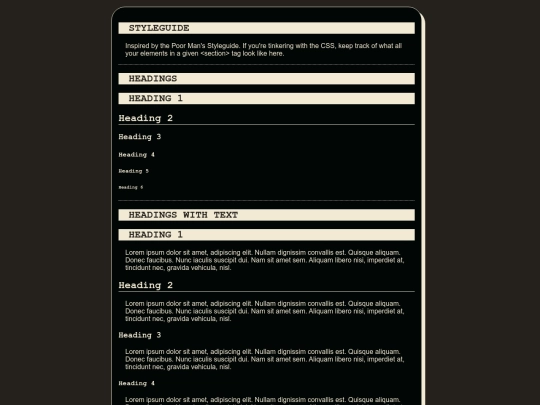 styleguide screenshot