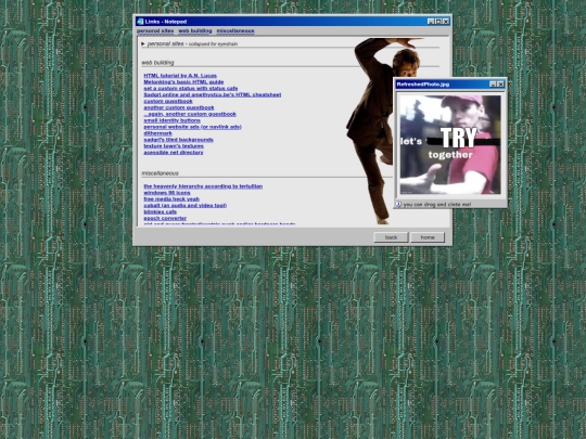 links screenshot