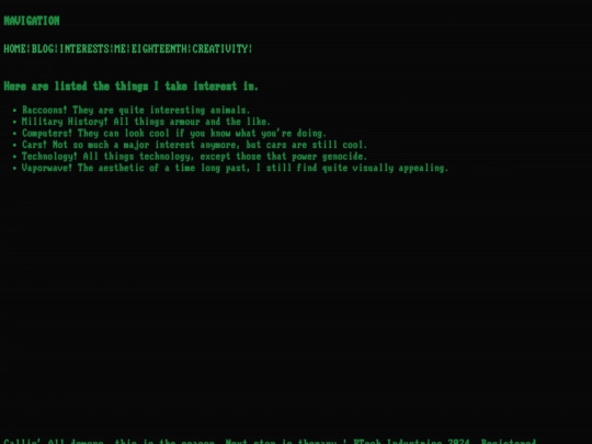 interests screenshot
