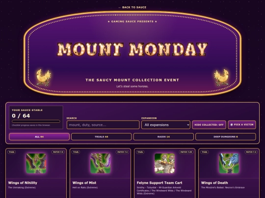 events/mounts screenshot